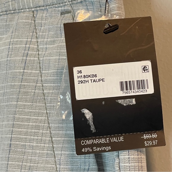 Union Men’s flat front shorts Taupe Size 36 - Picture 6 of 6